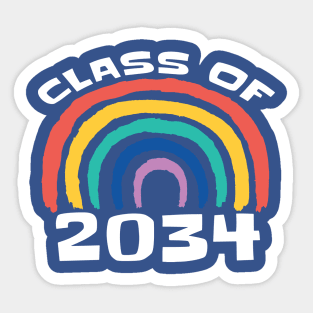 CLASS of 2034 Rainbow Grow With Me 1 Sticker